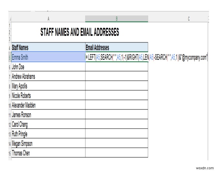 【Excel】フラッシュフィルとTEXT関数で1つの列からメールアドレスを一括作成する方法