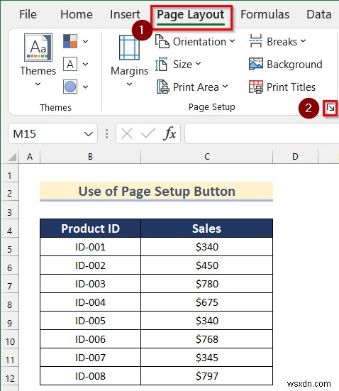 Excelで選択したワークシートを中央に配置するコマンドを実行する4つの方法