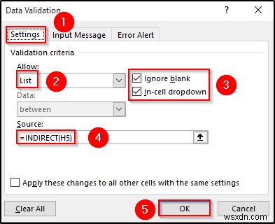 【Excel】別のセルを参照するデータの入力規則(データバリデーション)設定方法|実例4選
