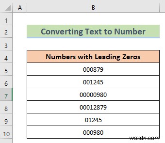 Excelで先頭のゼロを削除する8つの簡単な方法