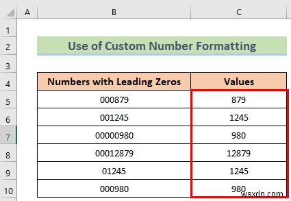 Excelで先頭のゼロを削除する8つの簡単な方法