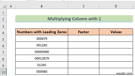 Excelで先頭のゼロを削除する8つの簡単な方法