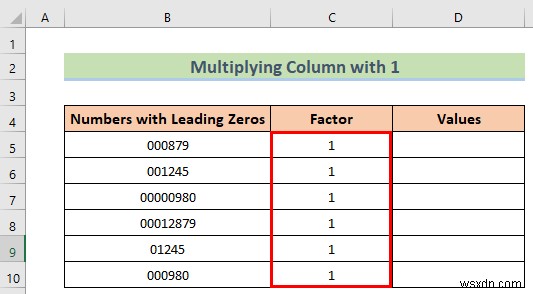 Excelで先頭のゼロを削除する8つの簡単な方法