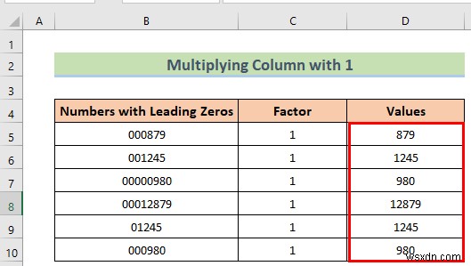 Excelで先頭のゼロを削除する8つの簡単な方法