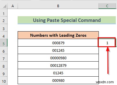 Excelで先頭のゼロを削除する8つの簡単な方法