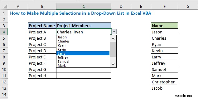 Excel VBAで複数の連動型ドロップダウンリストを作成する3つの方法