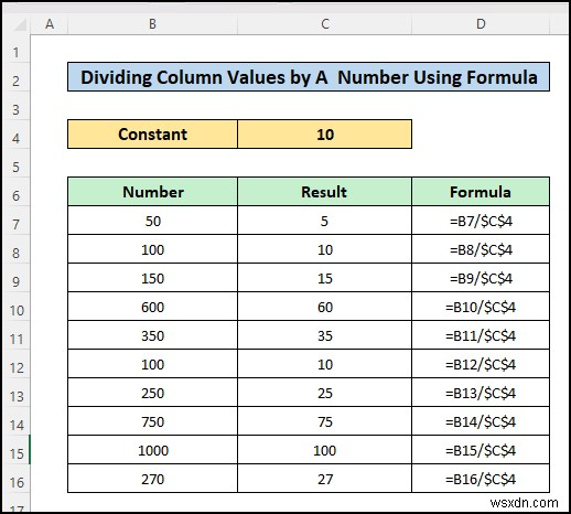 【Excel】複数のセルを一括で割り算する方法|除算式の実例5選