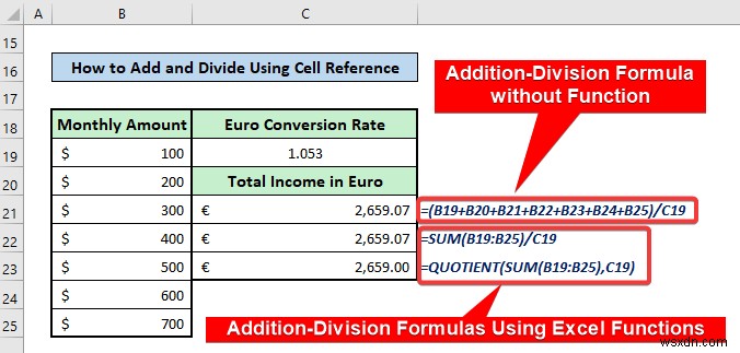 【Excel】複数のセルを一括で割り算する方法|除算式の実例5選
