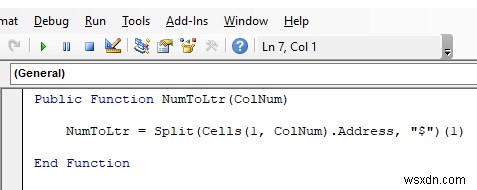 Excel VBAで列番号を列文字に変換する3つの方法