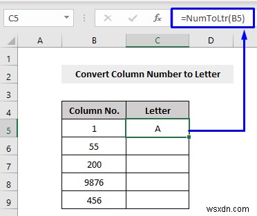 Excel VBAで列番号を列文字に変換する3つの方法