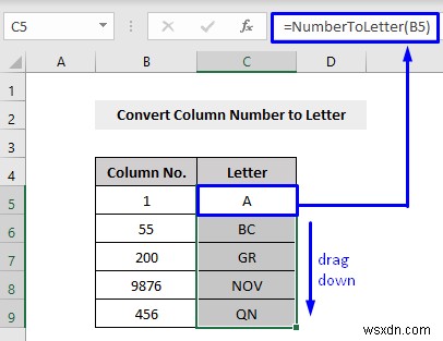 Excel VBAで列番号を列文字に変換する3つの方法