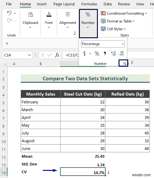 Excelで2つのデータセットを統計的に比較する方法|平均・標準偏差・変動係数の使い方
