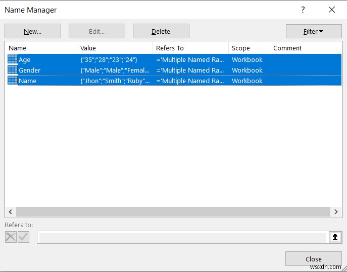 【Excel】名前付き範囲を削除する4つの簡単な方法