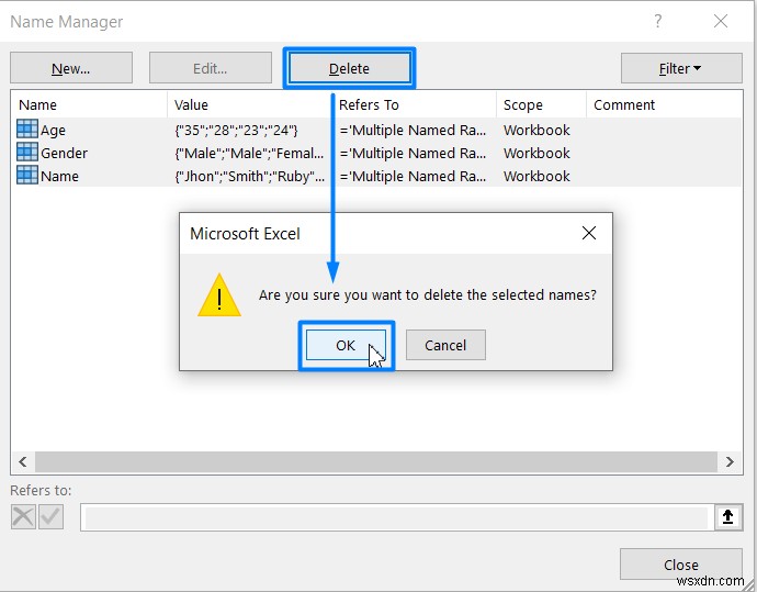 【Excel】名前付き範囲を削除する4つの簡単な方法