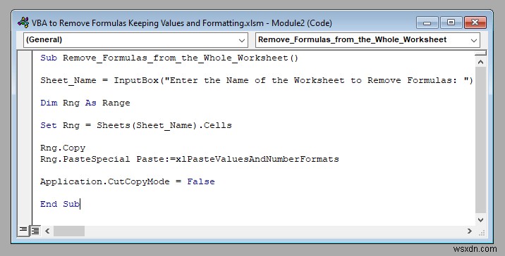 【VBA】Excelで数式を削除して値と書式をそのまま残す方法