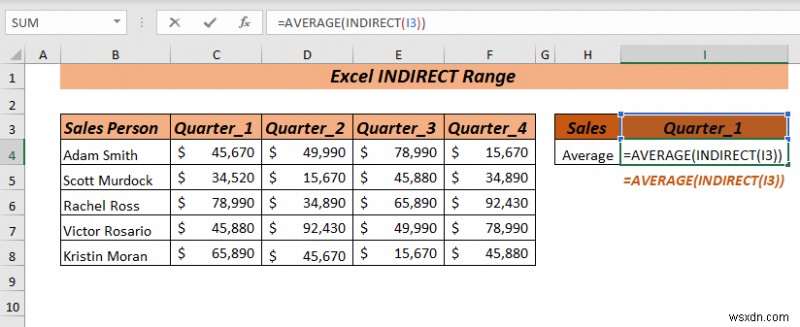 ExcelのINDIRECT関数で範囲を参照する8つの簡単な方法