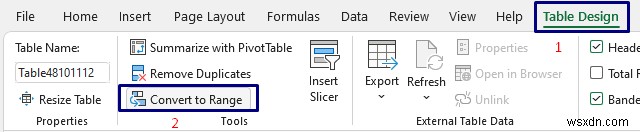 Excelでテーブルの書式設定を解除する3つの簡単な方法