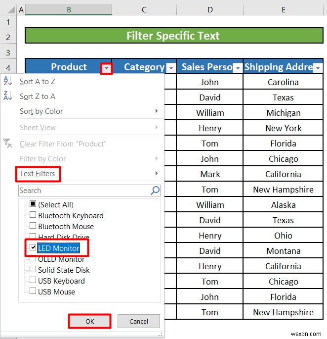 Excelのテキストフィルターの使い方を5つの具体例で解説