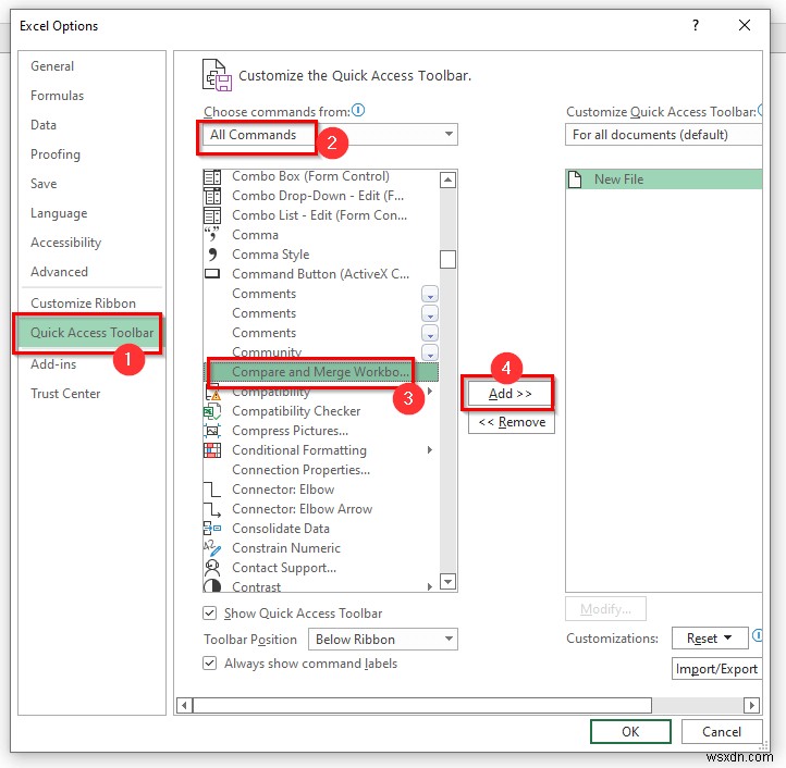 Excelで2つのシートを比較して差分を強調表示する7つの方法