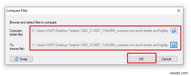 Excelで2つのシートを比較して差分を強調表示する7つの方法
