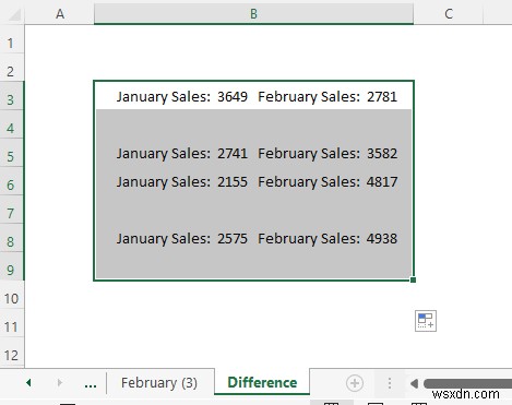 Excelで2つのシートを比較して差分を強調表示する7つの方法