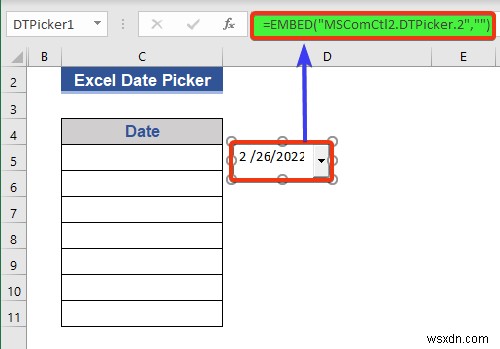 Excelで列全体に日付ピッカーを設定する方法【VBAマクロ活用】