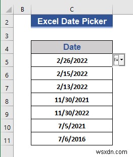 Excelで列全体に日付ピッカーを設定する方法【VBAマクロ活用】