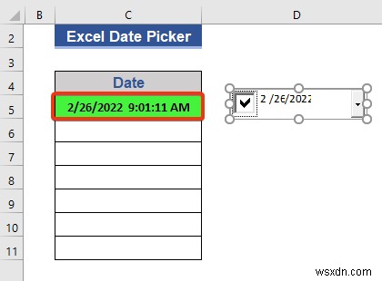 Excelで列全体に日付ピッカーを設定する方法【VBAマクロ活用】