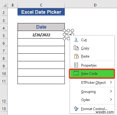 Excelで列全体に日付ピッカーを設定する方法【VBAマクロ活用】