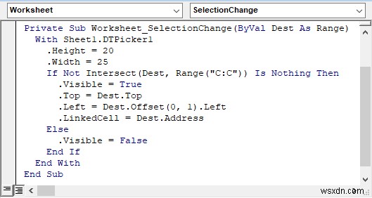 Excelで列全体に日付ピッカーを設定する方法【VBAマクロ活用】
