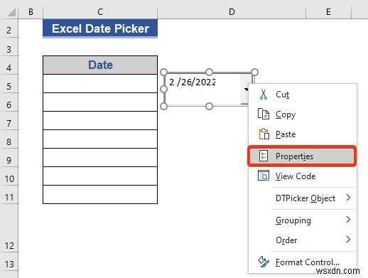 Excelで列全体に日付ピッカーを設定する方法【VBAマクロ活用】