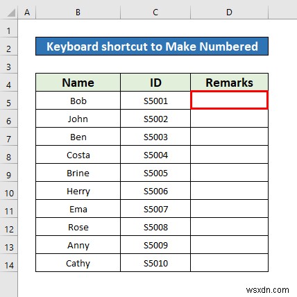 Excelで番号付きリストを作成する8つの方法【ショートカットからVBAまで】