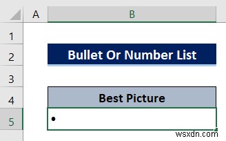Excelでセル内にリストを作成する3つの簡単な方法