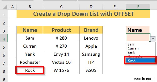 ExcelのOFFSET関数で動的なドロップダウンリストを作成する3つの方法