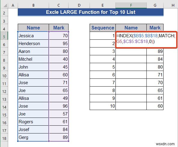 Excelで動的なトップ10リストを作成する8つの方法