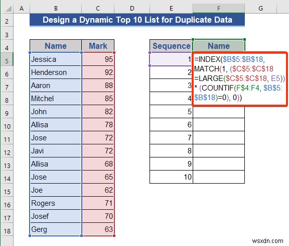 Excelで動的なトップ10リストを作成する8つの方法