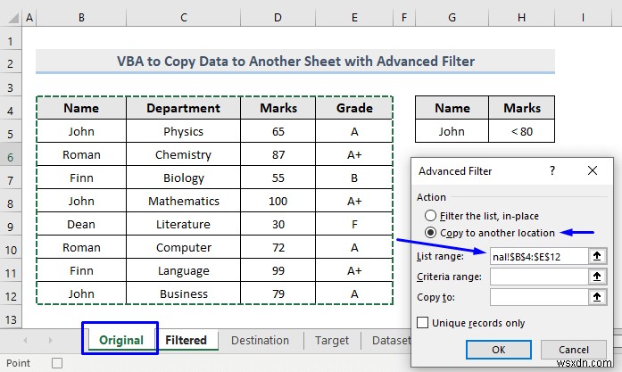 【VBA】Excelのフィルターオプション（詳細設定）でデータを別シートにコピーする3つの方法