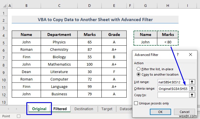 【VBA】Excelのフィルターオプション（詳細設定）でデータを別シートにコピーする3つの方法