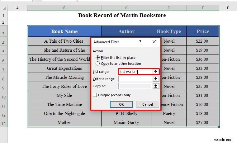 【Excel】フィルターオプション(高度なフィルタ)で抽出結果を別の場所にコピーする方法