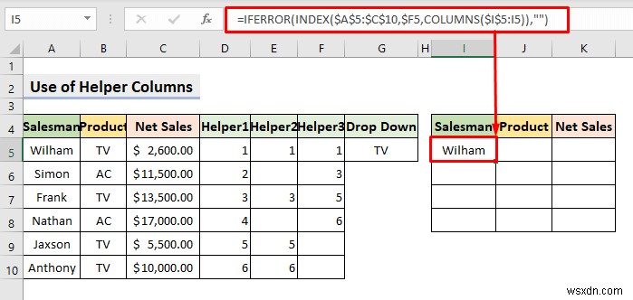 【Excel】選択内容に応じてデータを抽出するドロップダウンフィルターの作成方法4選