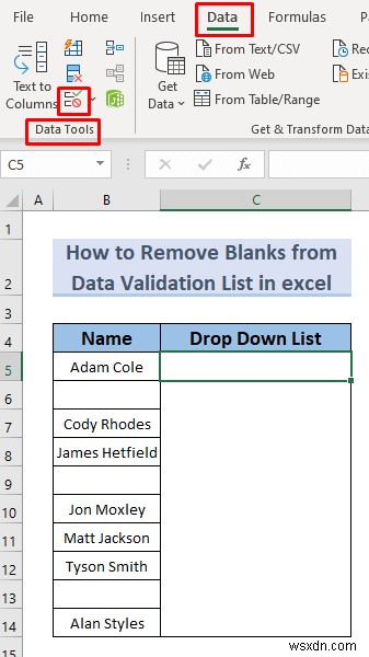 【Excel】データの入力規則リストから空白を削除する5つの方法