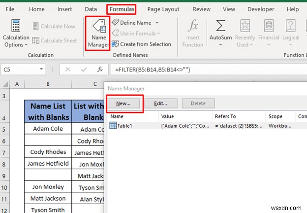 【Excel】データの入力規則リストから空白を削除する5つの方法
