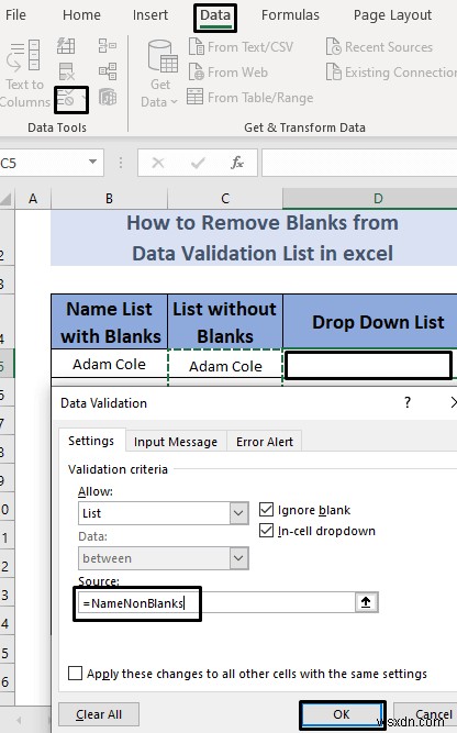 【Excel】データの入力規則リストから空白を削除する5つの方法