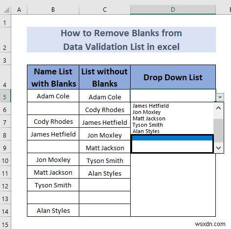 【Excel】データの入力規則リストから空白を削除する5つの方法