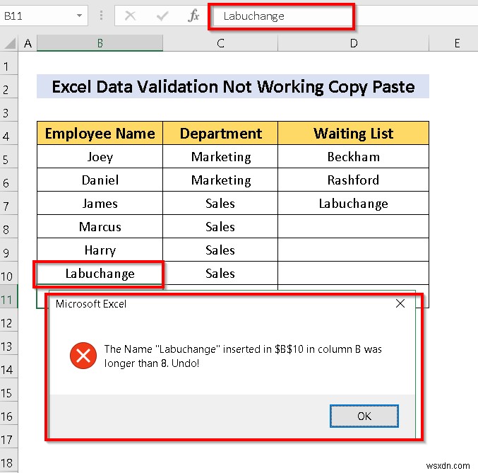 【解決済み】Excelでコピー&貼り付けするとデータの入力規則が機能しない原因とVBAでの解決法