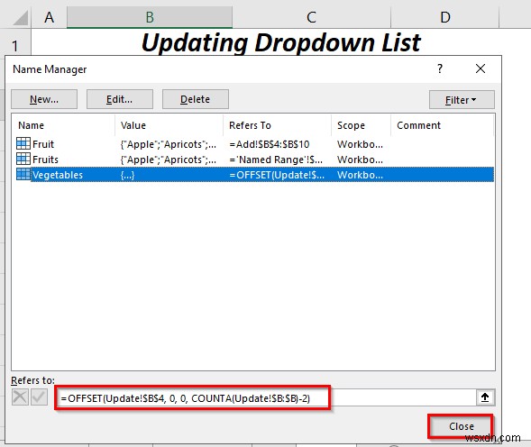Excel VBAでデータの入力規則リストに名前付き範囲を活用する4つの方法