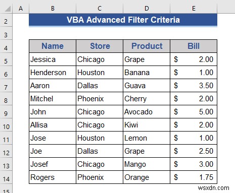 Excel VBAで詳細フィルターの条件を使う方法|実例6選