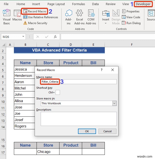 Excel VBAで詳細フィルターの条件を使う方法|実例6選