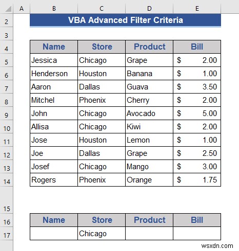 Excel VBAで詳細フィルターの条件を使う方法|実例6選