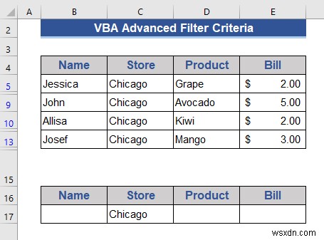 Excel VBAで詳細フィルターの条件を使う方法|実例6選